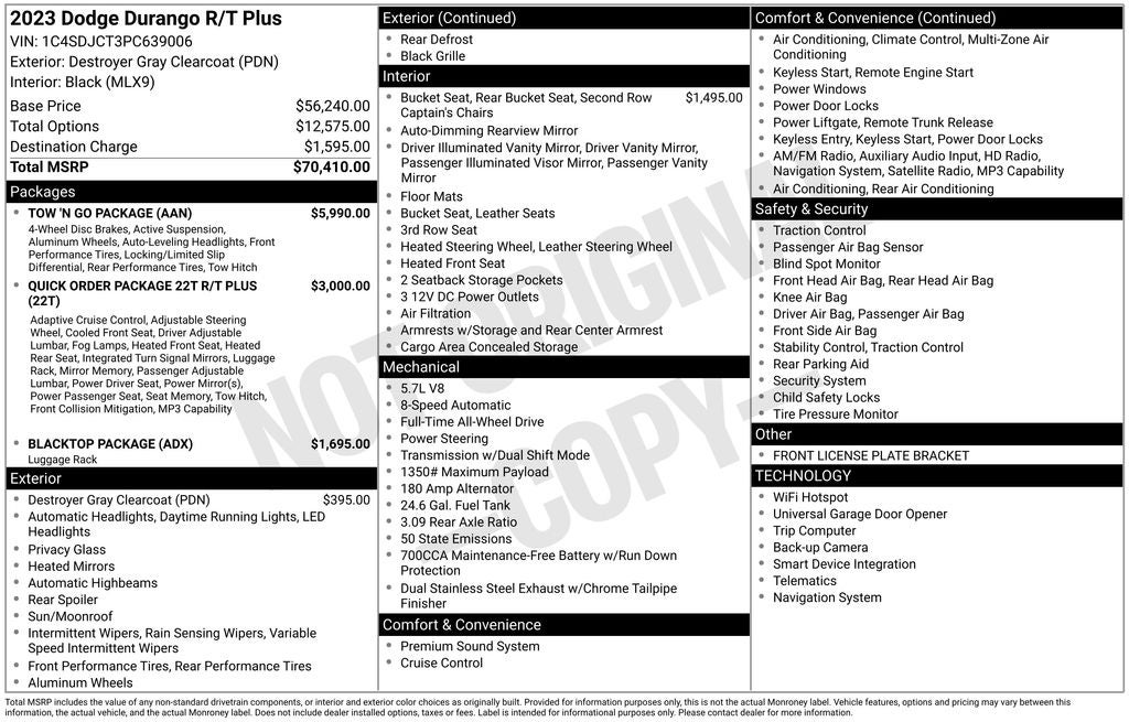 2023 Dodge Durango R/T Plus