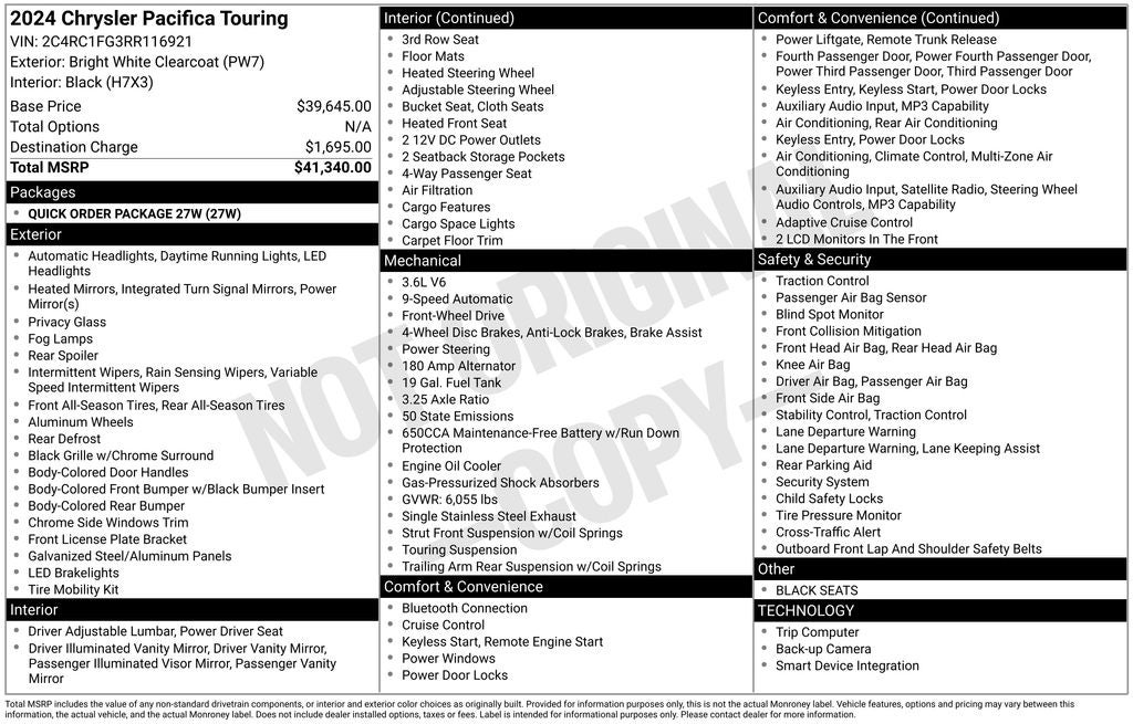 2024 Chrysler Pacifica Touring