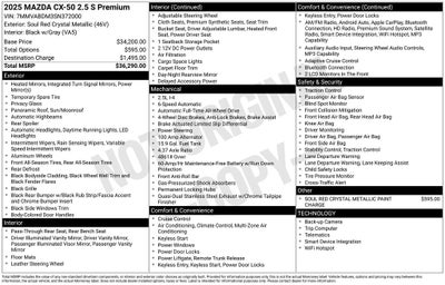 2025 Mazda Mazda CX-50 2.5 S Premium Package