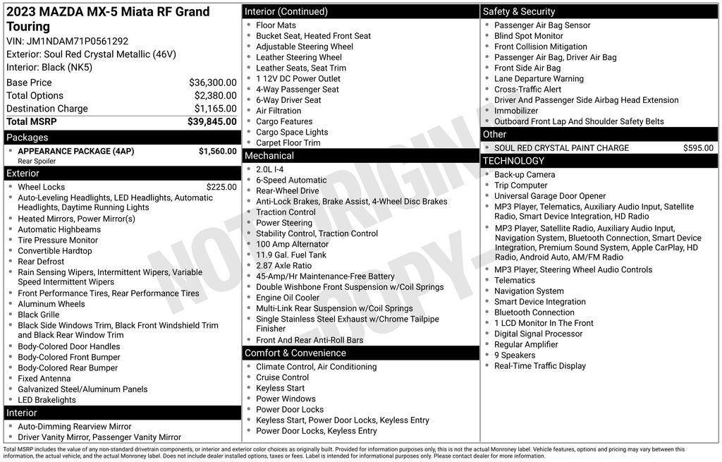 2023 Mazda Mazda MX-5 Grand Touring