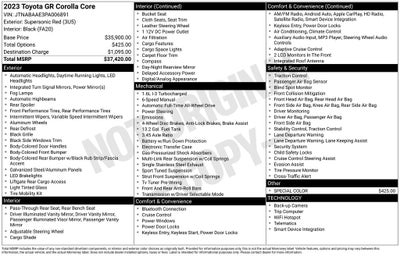 2023 Toyota GR COROLLA Core