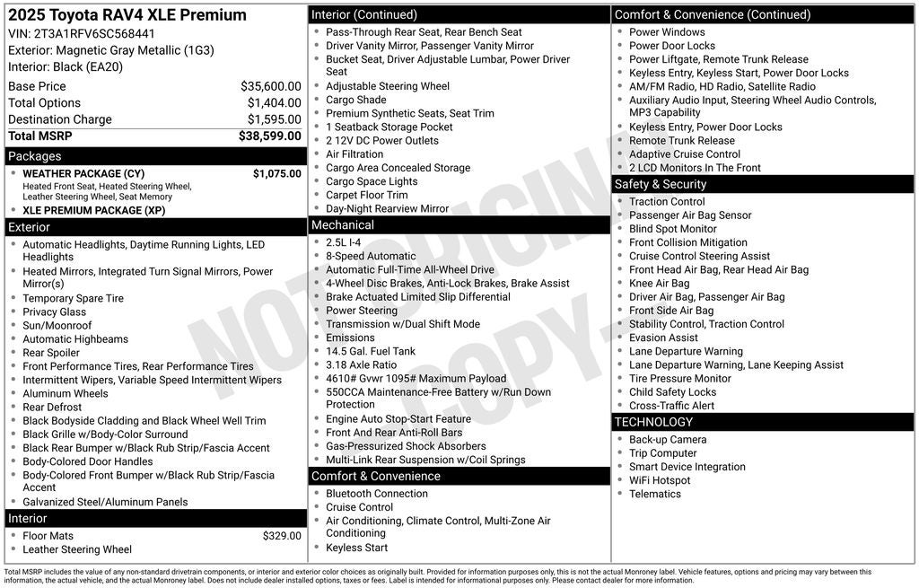 2025 Toyota RAV4 XLE Premium