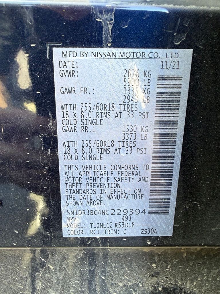 2022 Nissan Pathfinder SV