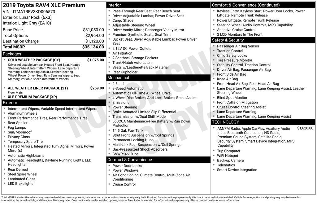 2019 Toyota RAV4 XLE Premium